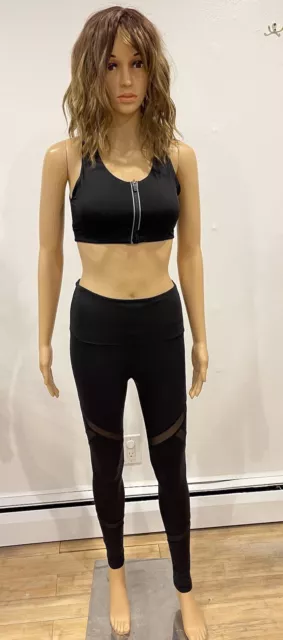 Victoria's Secret Sport  Knockout Activewear Pants with Mesh XS Black Leggings