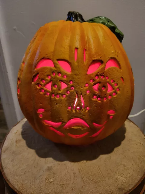 Jack O Lantern Pumpkin Carved Halloween Light Up.  1996 Matrix Foam WORKS