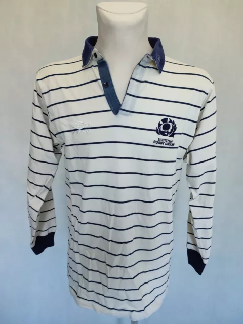 Scotland umbro long sleeve Rugby Shirt Jersey Size M/L