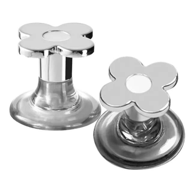 2 Pcs Toilet Button Flower Handle Tank for Manicure Decorative