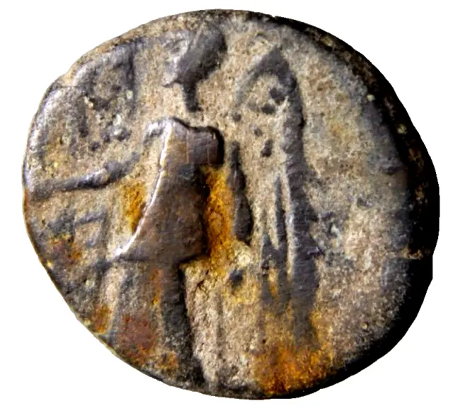 RARE IN SILVER NABATAEA. Anonymous. Mid 2nd century BC. AR Drachm Greek Coin COA