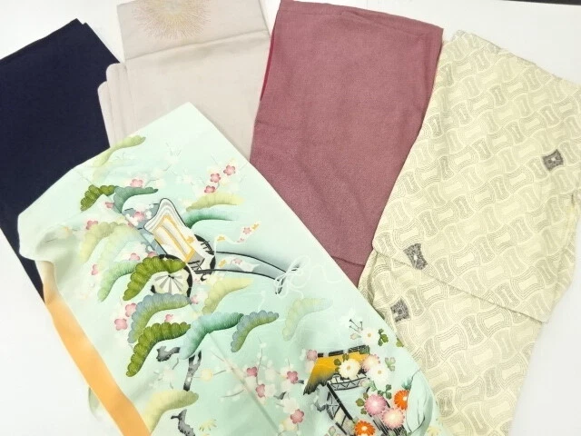35609# Japanese Kimono / Antique Kimono / Set Of 5
