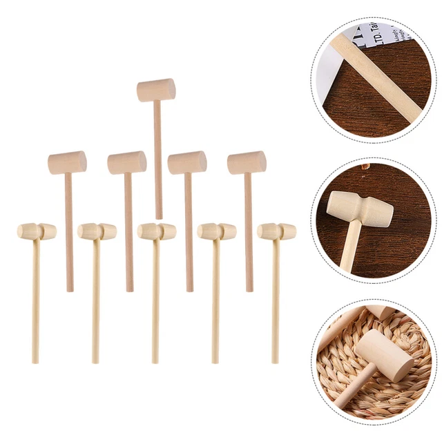 20 pz martello di legno cracker per granchi e strumenti torta martello percussione bambino bambino