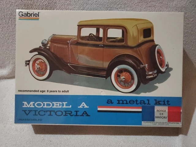 MODEL A VICTORIA GABRIEL FORD KIT MÉTAL Maquette Voiture ANCIEN Sous Blister