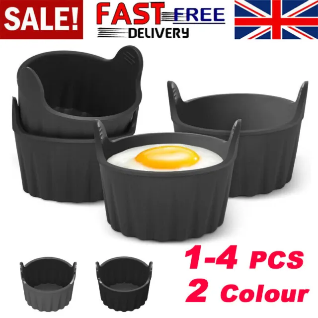 Lamapee Air Fryer Egg Moulds, 1/2/3/4 Pack Silicone Ramekins for Air Fryer UK