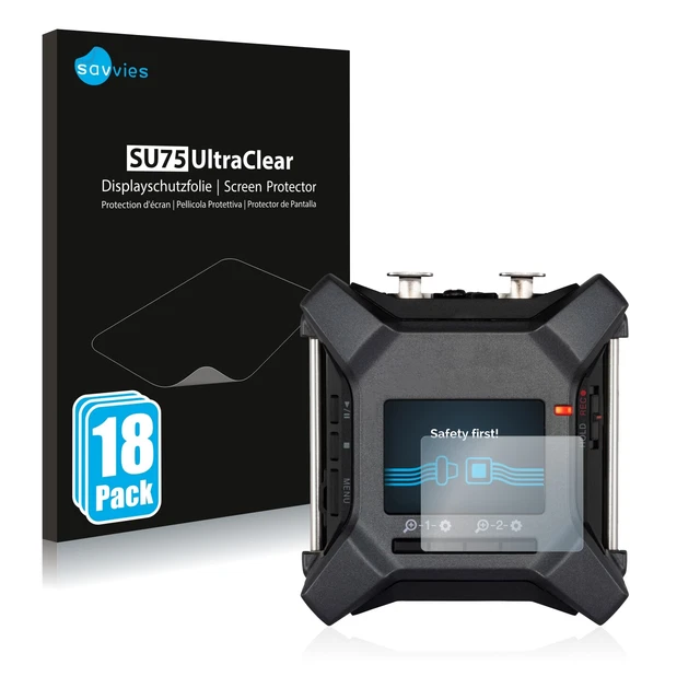 18x Folie für Zoom F3 field recorder Schutzfolie Displayschutz Display Klar