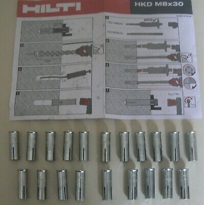 Hilti Box of 64 x Hilti Flush Anchors HKD-SR M8x30 #247952 64 IN BOX NOT 100 