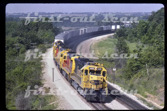 F Original Folie - ATSF Santa Fe 5408 SD-45 Action auf Frt Rutledge MO 1987