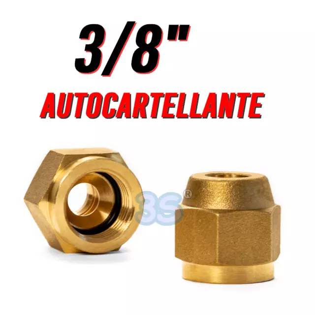 Bochettone raccordo autocartellante 3/8 per climatizzatore tubo rame ed allumini