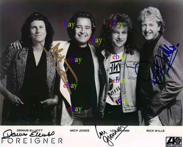 Foreigner Band Autographed signed 8x10 Photo Reprint