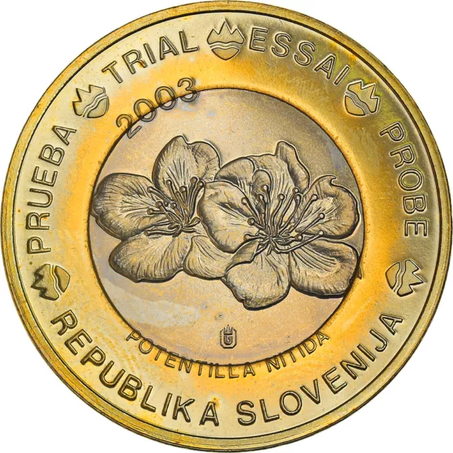 [#365221] Slovénie, 1 Euro, Essai 1 euro, 2003, Specimen, SPL+, Bi-Metallic