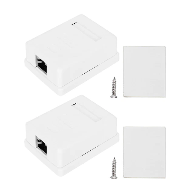2pcs Desktop Information Networks Box Single Port Desktop Information Network
