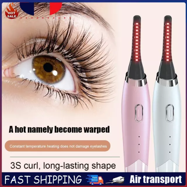 Electric Heated Eyelash Curler Long Lasting Portable Eye Lashes Cosmetics Tools