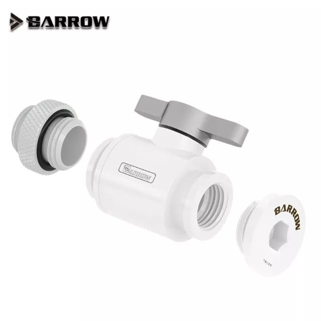 Barrow Water Valve Switch+Plug+Male to Male Water Cooling Fitting G1/4" TLQFS-V1