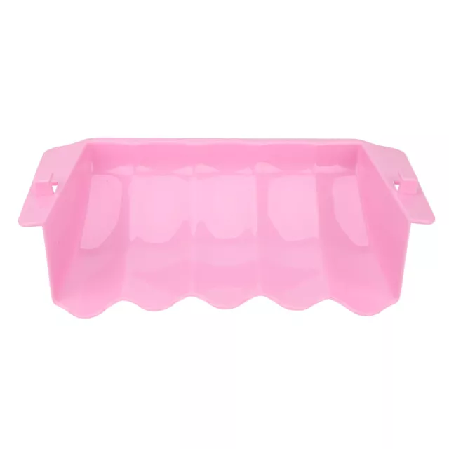 (Pink) Mangeoire Pour Lapin Simple Plastic Grass Feeder Pet Bowl Dish