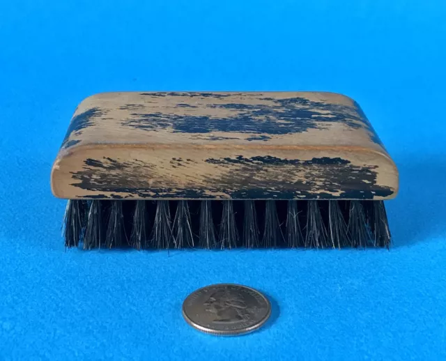 ⭐️ANTIQUE Natural Pure Boar Bristles CLOTHES HAT BRUSH JAPAN Shabby Vintage