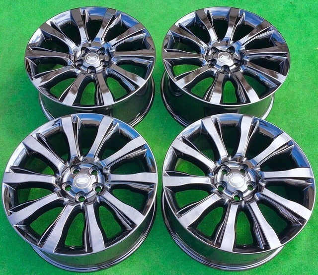 Range Rover Rims Original FACTORY RANGE ROVER Black Wheels Set 4 Genuine Original OEM Perfect 21 ...
