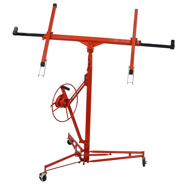 Drywall Lift Panel 13' Hoist Jack Lifter Rolling Caster Wheel Construction Tool