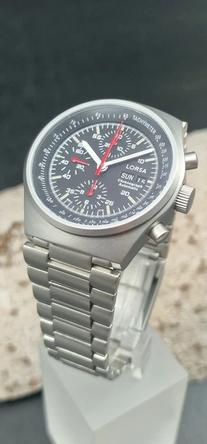 LORSA Automatic Chronograph matt watch Valjoux 7750 clone movement - sandblasted LORSA Automatic Chronograph matt watch Valjoux 7750 clone movement - sandblasted