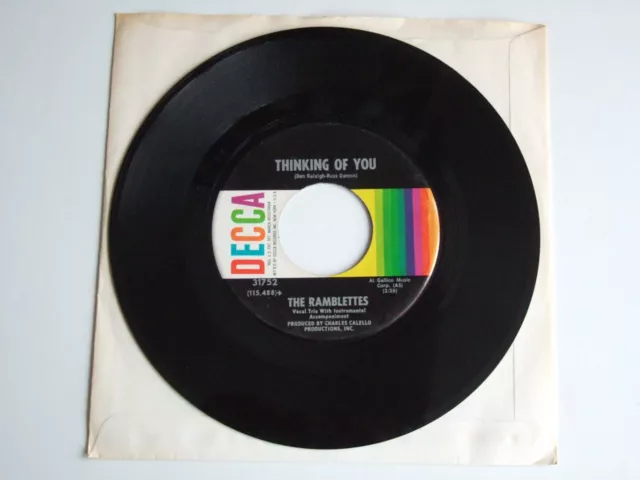 The Ramblettes - Thinking of You / On Back Street - Decca - Vinyl 7" 45 RPM