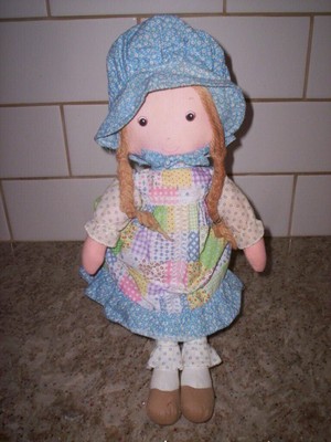 Original Holly Hobbie Doll Vintage Knickerbocker Cloth Rag Doll  15'' KTC TAIWAN
