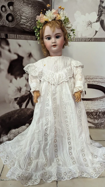 RARE Poupée ancienne DEP 10 JUMEAU BOUCHE FERMÉE 55 cm