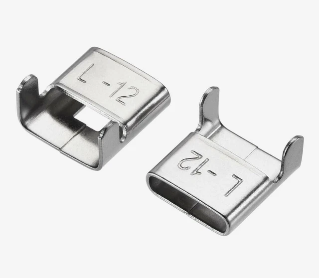 100pcs 201 Stainless Steel Strapping Seal 16x15x9mm for 12mm Band