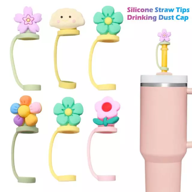 Straw Cover Silicone Reusable Drinking Dust Plug Airtight Tips Cap L4X8