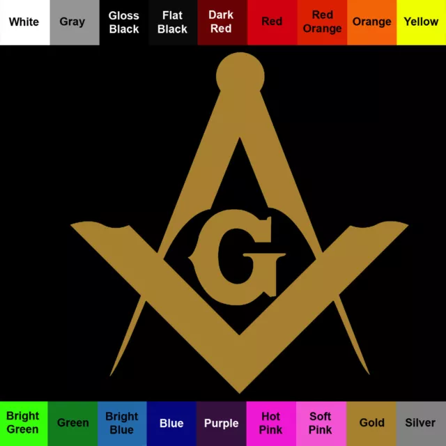 Free Mason Stickers - Buy 1 Get 1 Free - Fraternity Masonry Decal - BOGO