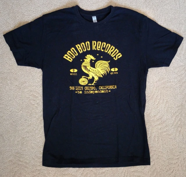 BOO BOO RECORDS SLO San Luis Obispo Tshirt Men's Size Medium 100