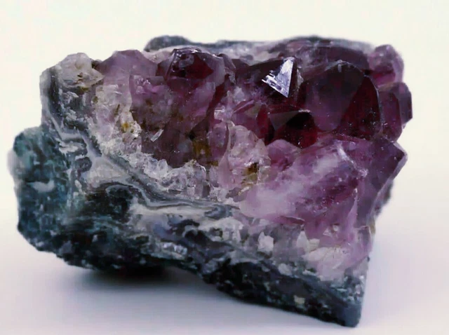 Rosenquarz Auf Amethyst Druse Von Kristallen Prismatisch Portionsbeutel Geode 2
