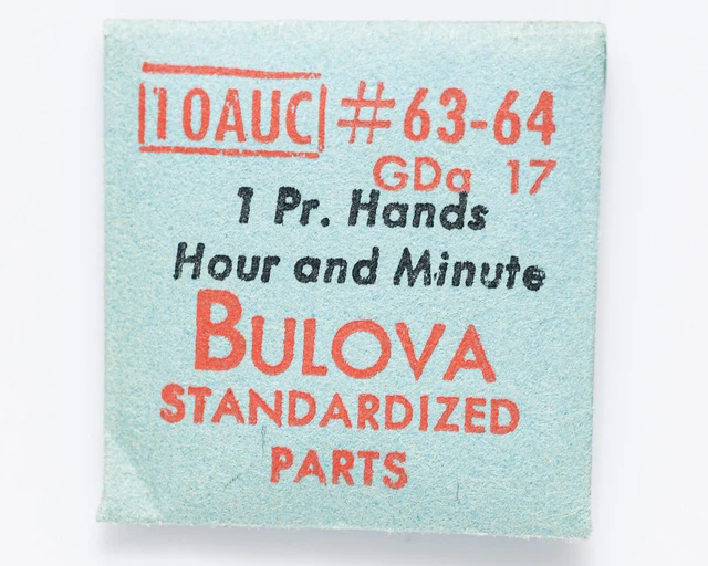 Aiguilles Horaires Et Minutes BULOVA 110FC NOS Acier Pour Mouvement Montre