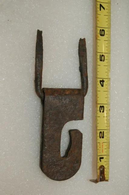 Antique Wrought Iron Hand Forged U Shape Clasp For Trunk Or Door Or Gate Upcycle