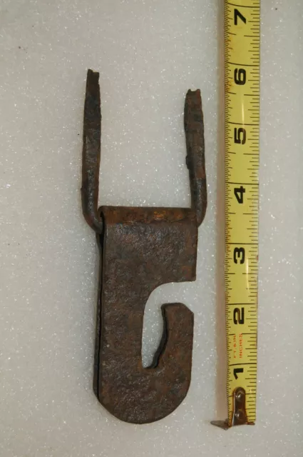 Antique Wrought Iron Hand Forged U Shape Clasp For Trunk Or Door Or Gate Upcycle