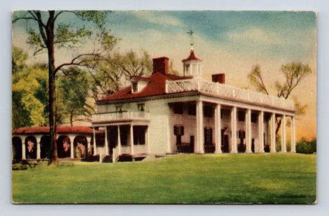 Home George Washington Mt Vernon VA Virginia Postcard UNP VTG Unused Vintage