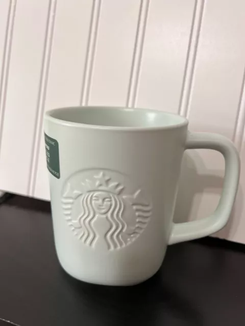 Starbucks 2023 Siren Recycled Ceramic Mint Triangular Bottom Mug 16oz NEW Tag
