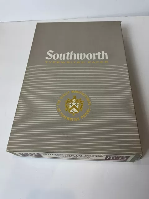 Southworth White 25% Cotton 16 Lb Typewriter Paper 412D 8.5 x 13 Open Box 500 Ct