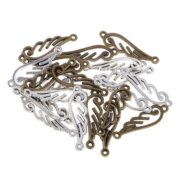 20 Stck. Gemischt Hohl Engel Flügel Charms Anhänger Lesezeichen Zum Selbermachen Halskette Schmuck 3