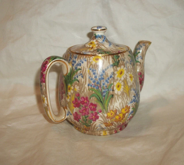 Old Royal Winton Grimwades Marguerite Small Teapot Chintz England 2