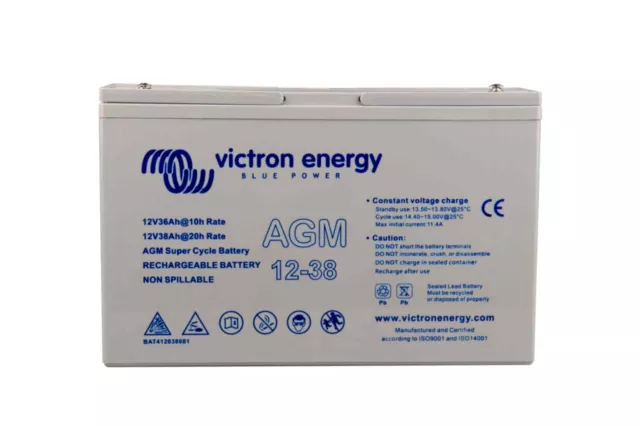 Victron AGM Batterie 12V 38Ah Deep Cycle à Décharge Profonde Solaire Piles Vrla