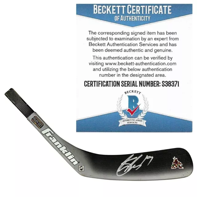 Shane Doan Arizona Coyotes Auto Hockey Stick Blade Beckett BAS COA Signed Proof