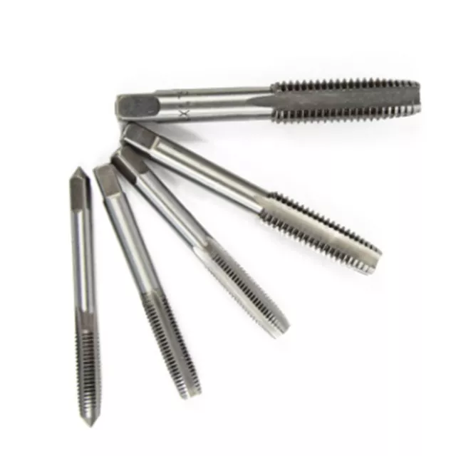 5pcs M5 M8 HSS Spiral Point Machine Screw Plug Tap Set Metric Straight Flute 3