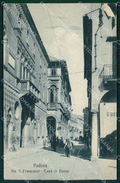 Padova Città Casa di Dante PIEGHINA cartolina QT3829