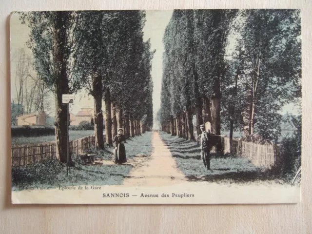 CPA SANNOIS (95) AVENUE DES PEUPLIERS. Editions VOISIN, Epicerie de la Gare.