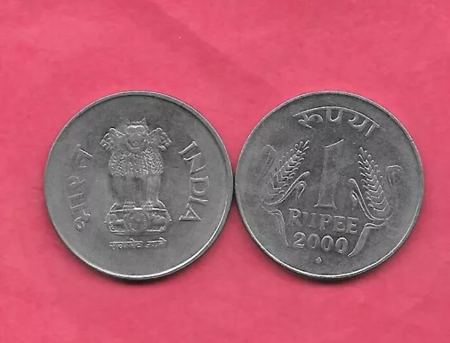 India Indian Km92.2 2000 B  Uncirculated-Unc Mint Rupee Coin