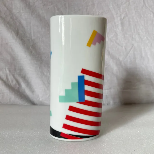 vase ceramique porcelaine memphis 1980 80 design vintage 1990 90 pop space age