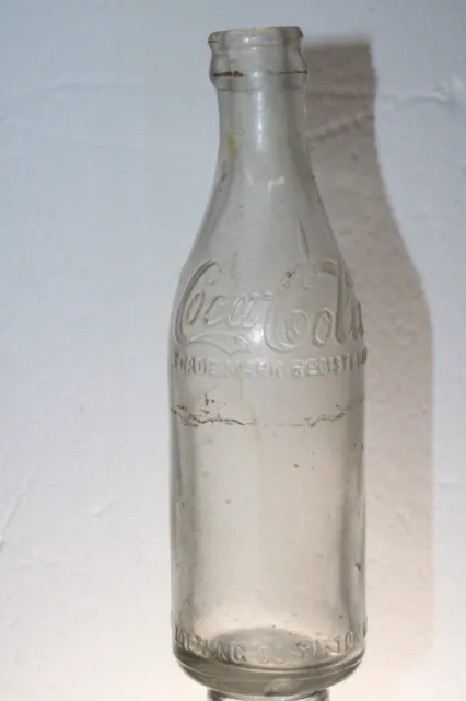 Tifton Ga Coca Cola Bottle Straight Side Clear Shoulder Script