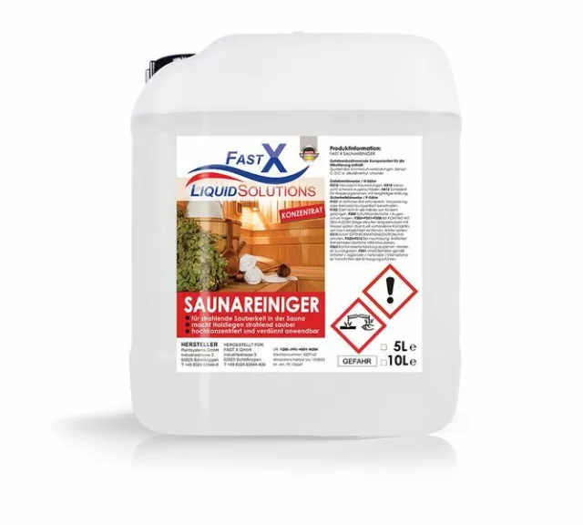 Fast-X Saunareiniger Konzentrat 5 Liter Saunadesinfektion Saunapflege