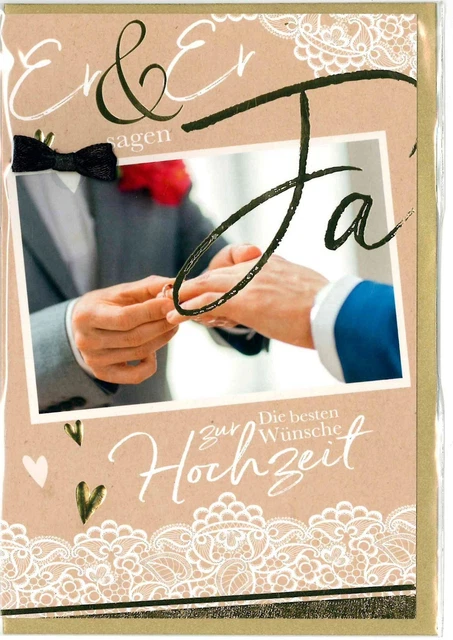 Glückwunschkarte Zur Hochzeit Er & Er sagen Ja