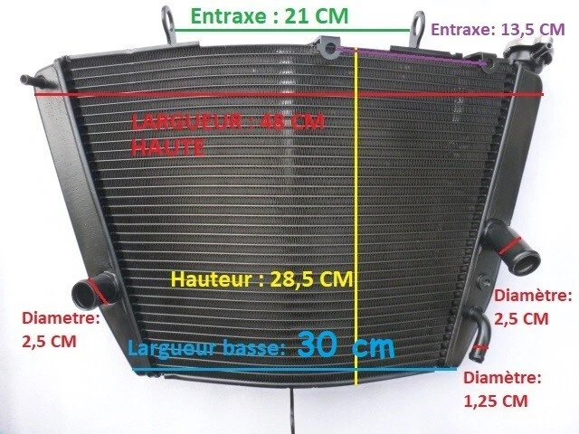 Radiateur Pour Honda VFS 750 / VFC 750 - Pièce D'occasion En état Opérationnel